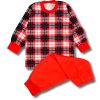 piżamka dziecięca w granatowo-czerwoną kratę
