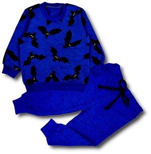niebieski dres dziecięcy w nietoperze