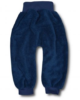 granatowe spodnie na zimę z futerka ciepłe