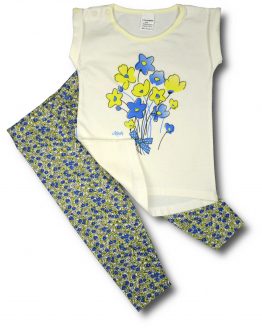 komplet bluzka i legginsy w kwiatuszki