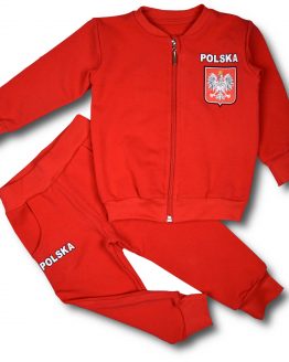 Czerwony dres dziecięcy Polska