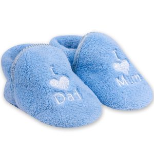 niebieskie buciki niechodki dla niemowlaka dla niemowląt kapcie polarowe