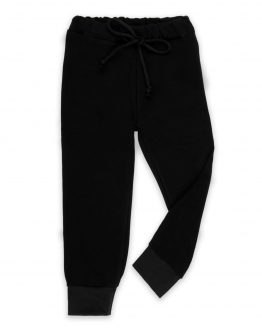 czarne gładkie spodnie dresowe ze sznurkiem