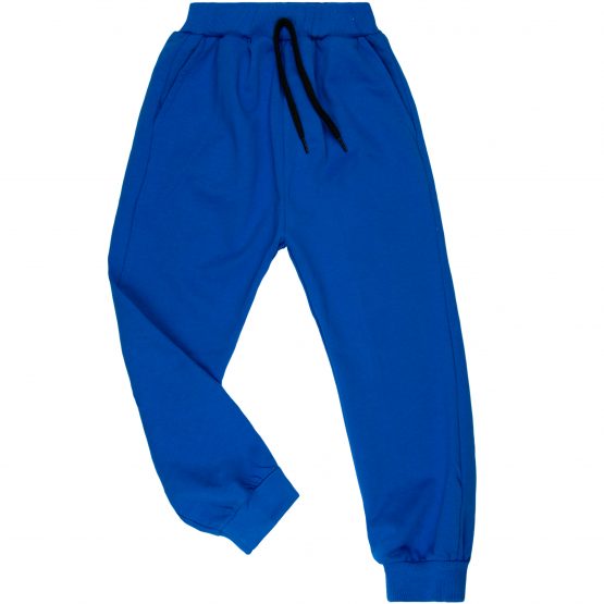 niebieskie gładkie spodnie dresowe z cienkiej dresówki