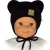 czapka niemowlęca dla dziewczynka myszka czarna wiązana z uszami