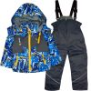 kombinezon na śnieg zimowy kurtka ocieplana i spodnie narciarskie dla dziecka chłopiec
