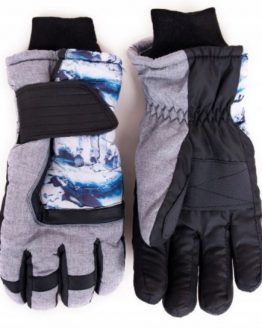 szare rękawice narciarskie wodoodporne na śnieg zimowe ocieplane męskie