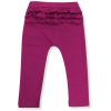fioletowe legginsy z falbankami dla dziewczynki bawełniane