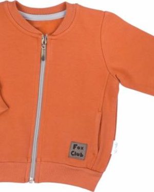 ruda bluza na zamek rozpinana bez kaptura dresowa dla niemowlaka dziecka