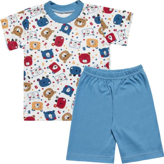 krótka piżamka letnia piżama krótki rękaw dla dziecka w misie