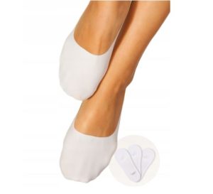 białe stopki baleriny damskie cięte laserowo do wyciętych butów gładkie