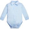 błękitne koszulobody body wizytowe niemowlęce z kolnierzykiem imituje koszulę
