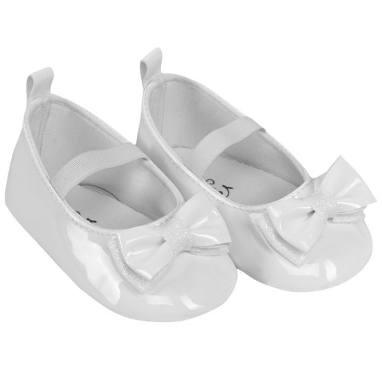 białe baleriny buciki niechodki niemowlęce dla dziewczynki na specjalne okazje wizytowe do sukienki elegackie chrzest