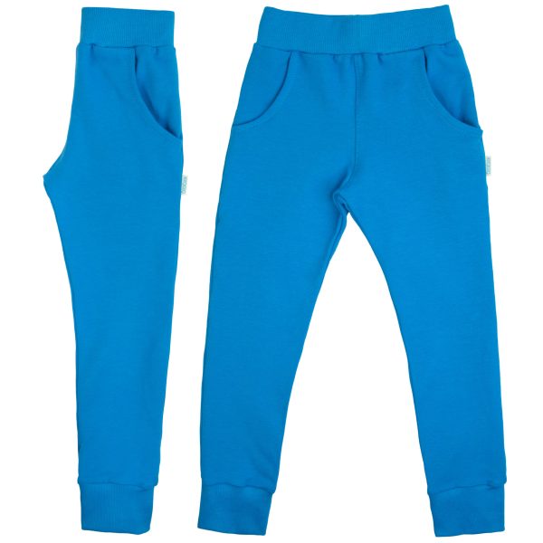 spodnie dresowe z kieszeniami ciuchciuch dziecięce niebieskie jasne dla szczupłych dzieci slim