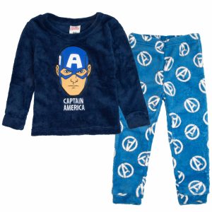 piżama dziecięca ciepła polarowa avengers kapitam ameryka dla chłopca ocieplana