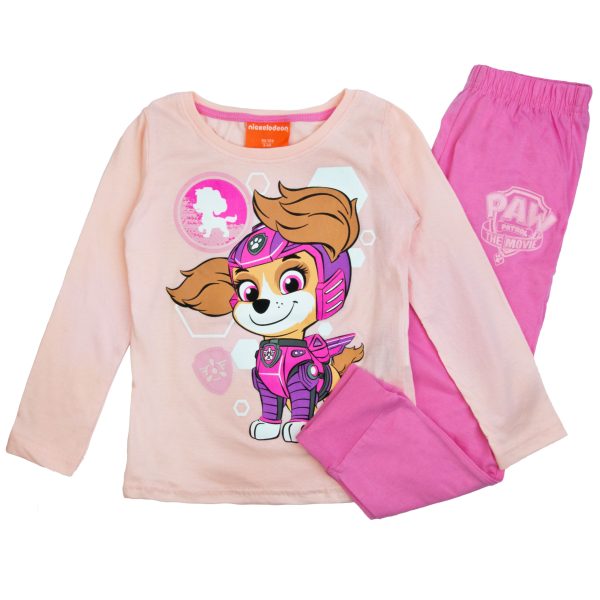 różowa piżama dziecięca dla dziewczynki psi patrol Skye BAWEŁNIANA ciuchciuch