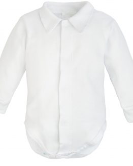 koszulobody body koszulowe miękkie bawełniane białe z kołnierzykiem eleganckie dla chłopca soft miękkie dla noworodka i niemowlaka