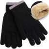 czarne włochate miłe bardzo ciepłe rękawiczki zimowe pięciopalczaste ocieplane na futerku w środku ciuchciuch
