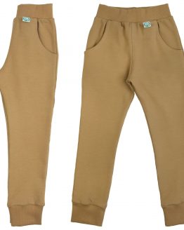 szczupłe spodnie dresowe slim camelowe jasnobrązowe beżowe dla chudych dzieci spodenki dziecięce ciuchciuch