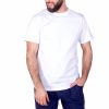 gładki biały t-shirt koszulka męska bez nadruków pod nadruk własny projekt bawełniany