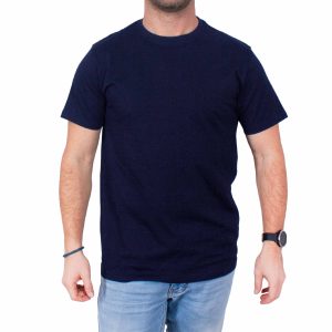 gładki granatowy t-shirt koszulka męska bez nadruków pod nadruk własny projekt bawełniany