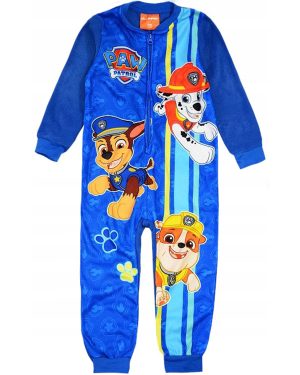 rampers ciepła piżama z polaru dziecięca niebieska na zamek kombinezon dla dziecka psi patrol