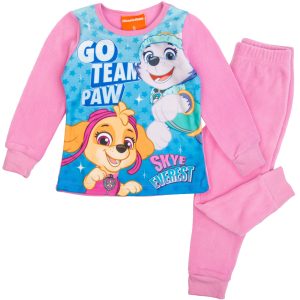różowa piżama piżamka ciepła dziecięca dla dziewczynki z polaru jesień zima dla dziecka psi patrol