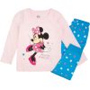 różowo-niebieska piżamka piżama myszka minnie disney dla dziewczynki dziecięca z bajki z brokatem na prezent bawełniana