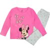 szaro-różowa piżamka piżama myszka minnie disney dla dziewczynki dziecięca z bajki z brokatem na prezent bawełniana