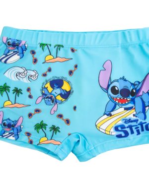 spodenki szorty kąpielowe kąpielówki dziecięce dla chłopca Stitch z bajki na plażę i basen prezent