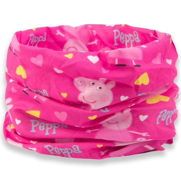 komin szalik opaska chusta na głowę gumka do włosów wiosna jesień różowy Peppa Pig