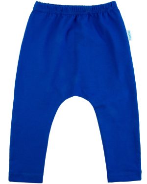 chabrowe niebieskie spodnie niemowlęce baggy spodenki legginsy cienkie do żłobka z obniżonym krokiem polskie CiuchCiuch