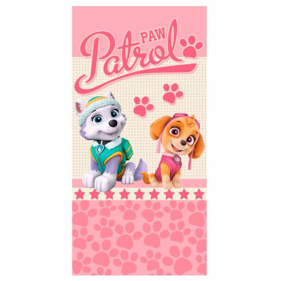 różowy ręcznik plażowy mikrofibra psi patrol dla dziecka dziewczynki prezent Paw Patrol z pieskami Everest i Skye chłopnny lekki na wakacje