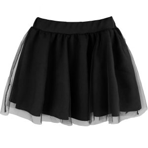 czarna galowa spódniczka tiulowa spódnica na gumce wygodna z dwóch warstw tiulu granat dziewczęca na apel do szkoły i na co dzień