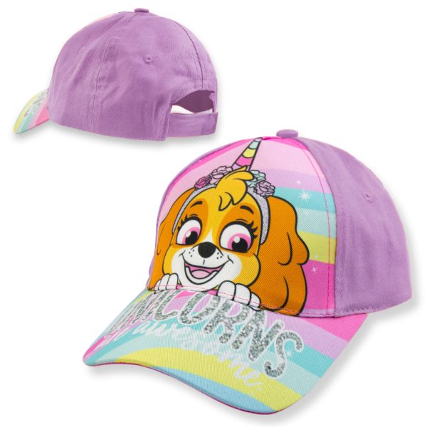 fioletowa czapka z daszkiem bejsbolówka dziewczęca dla dziewczynki Psi Patrol Skye jednorożec oryginalna CiuchCiuch