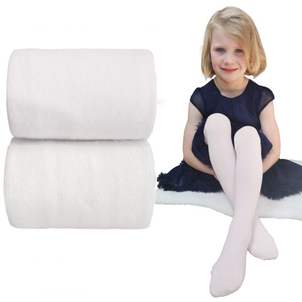rajstopy bawełniane wola białe dla dziewczynki grube gładkie z bawełny gatta wysokiej jakości do przedszkola i szkoły polskie CiuchCiuch