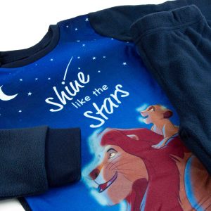 Ciepła piżama Lion King na oryginalnej licencji Disney z podobiznami bohaterów z bajki Król Lew. granatowa