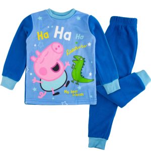 Ciepła piżama Peppa Pig dla chłopca niebieska błekitna chłopięc George Świnka peppa niebieska chabrowa chłopięca