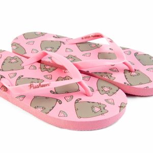 klapki japonki pusheen różowe kot na basen na plaże dla dziewczynki na lato