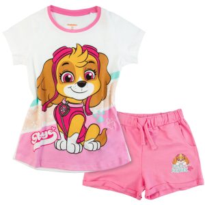KOMPLET szorty + koszulka Psi Patrol - dziewczęcy dla dziewczynki letni komplet