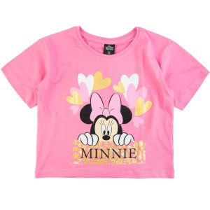 T-SHIRT koszulka Minnie Mouse - różowa dla dziewczynki dziewczęca koszulka z krótkim rękawkiem