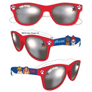 Okulary przeciwsłoneczne Psi Patrol - chłopięce niebieskie czerwony bajka na lato letnie na wakacje dla chłopca