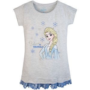 Koszula nocna dziewczęca Frozen z krótkim rękawem dla dziewczynki dziewczęca na lato letnie