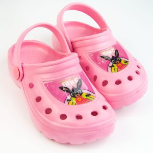 klapki ogrodowe chodaki kroksy dziecięce letnie buty na basen plażę na co dzień różowe dla dziewczynki królik bing
